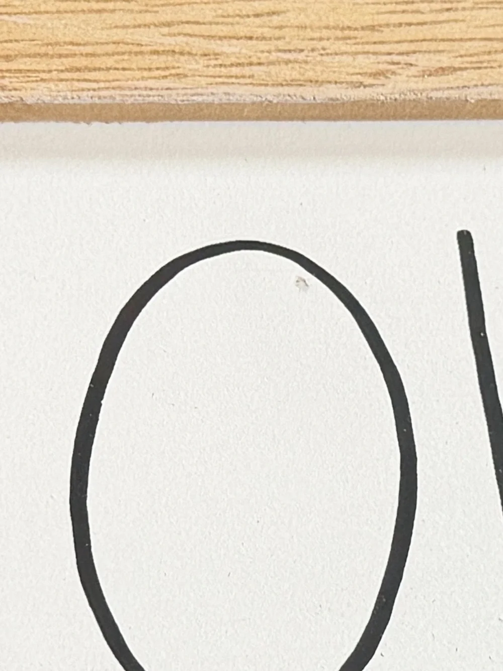 Rae Dunn Natural Wood Frame LOVE Sign - White & Black